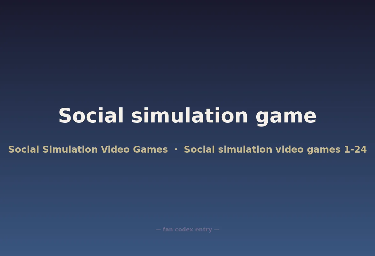 Social simulation game